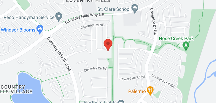 map of 287 Coventry Road NE